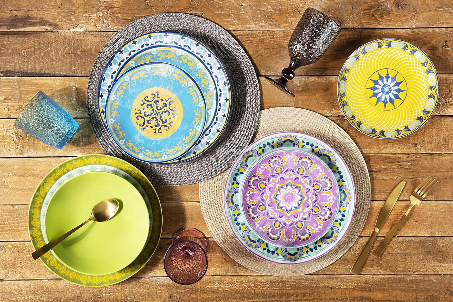 Excelsa ETNO Chic servicesæt, porcelæn, flerfarvet, 21 stk