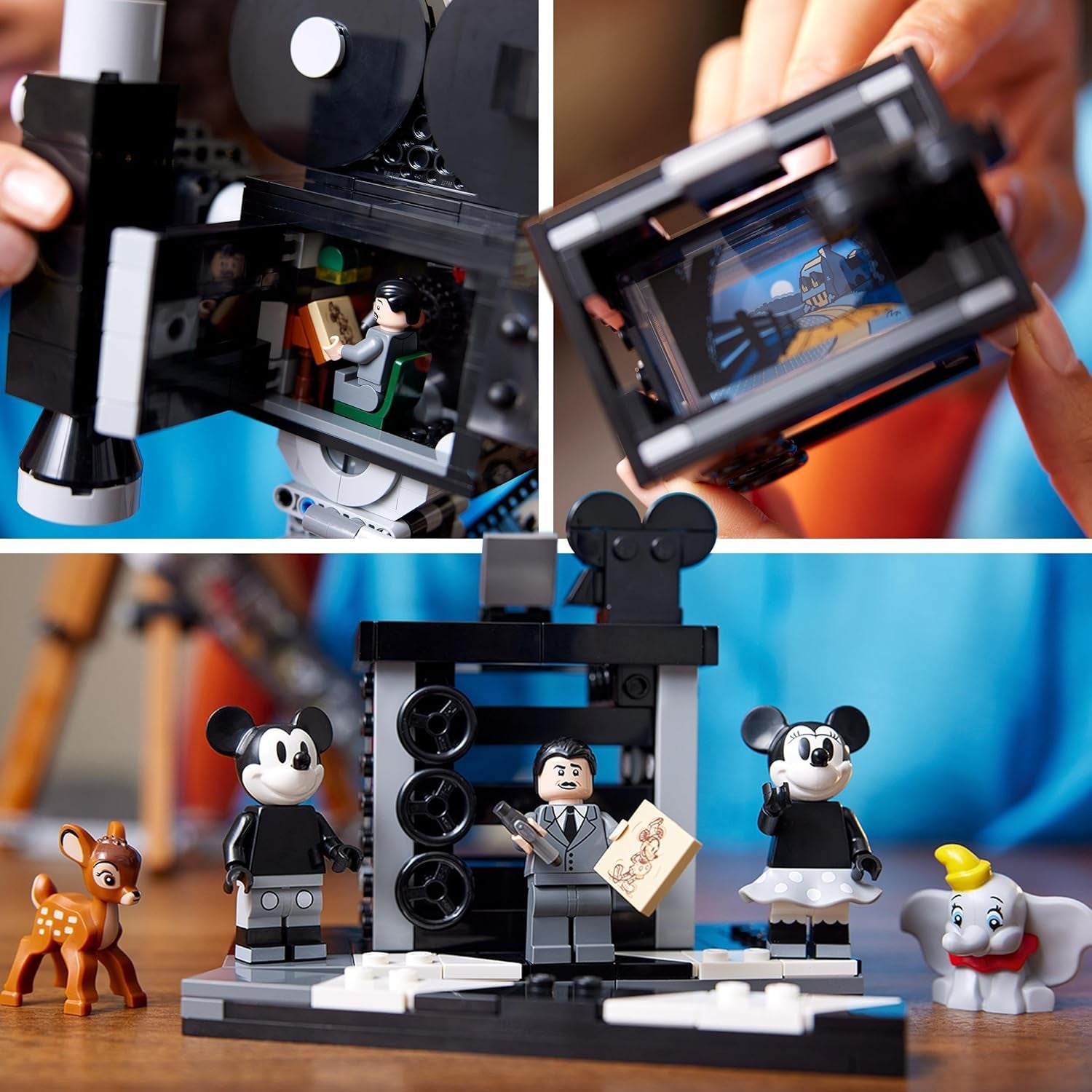 LEGO | Disney Kamera - Hyldest til Walt Disney, Sæt til voksne med Mickey og Minnie Mouse minifigurer, Bambi og Dumbo figurer, Gave til kvinder, mænd og fans, Udstilling 43230 Byggesæt Besuche den LEGO-Store