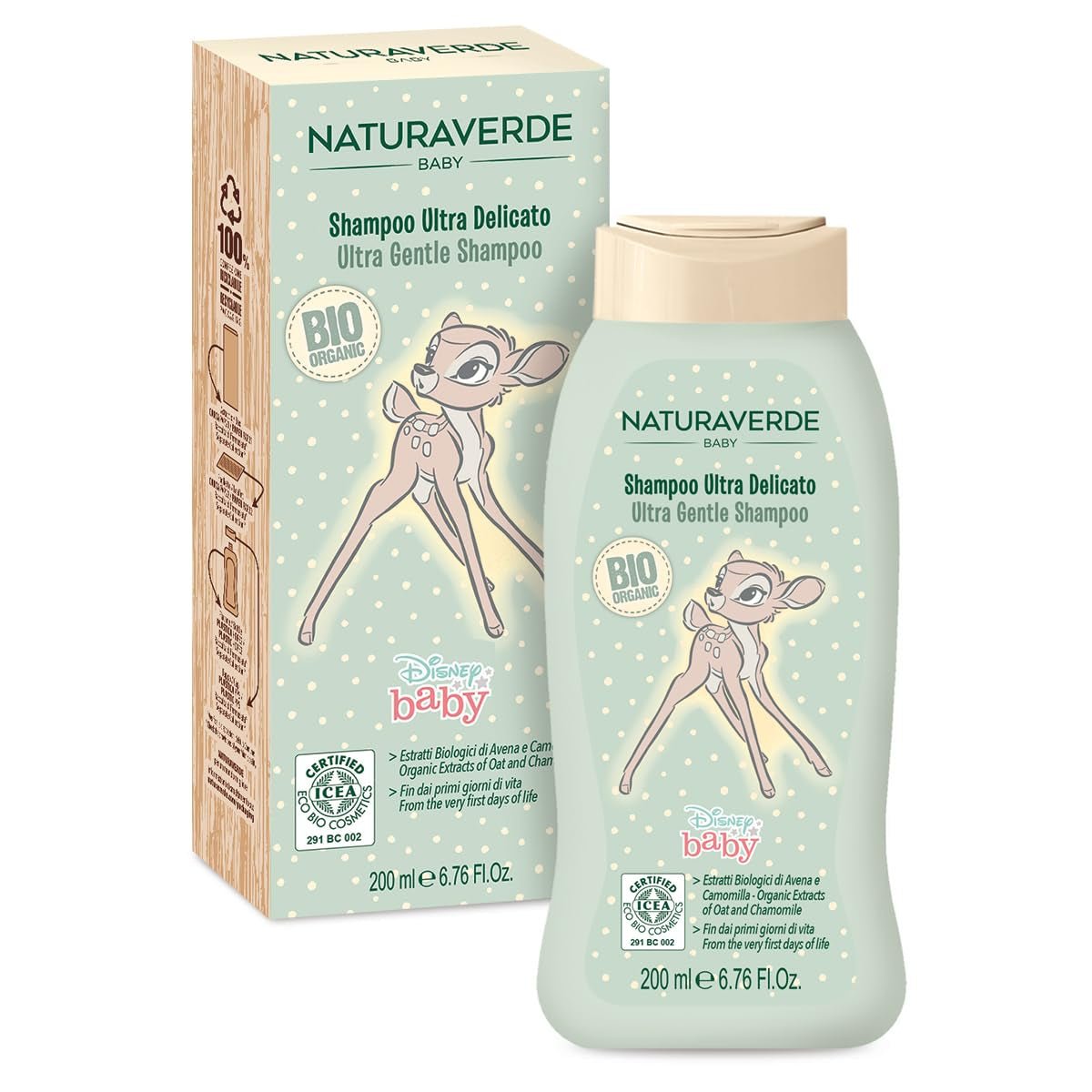 | Baby-BIO-Disney-Ultra Delicate shampoo, 6x 200ml børn - Bad og hudpleje Naty Shop