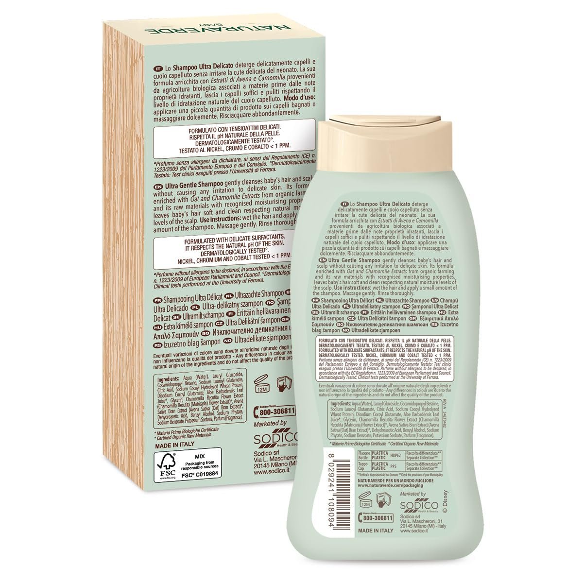 | Baby-BIO-Disney-Ultra Delicate shampoo, 6x 200ml børn - Bad og hudpleje Naty Shop