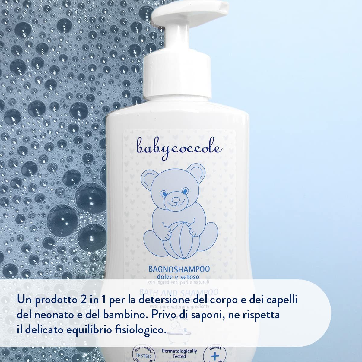 Babycoccole badeshampoo til babyer og børn, med lotusblomstekstrakter og naturlige ingredienser, til følsom hud, 250 ml Børn - Bath and Skincare Naty Shop