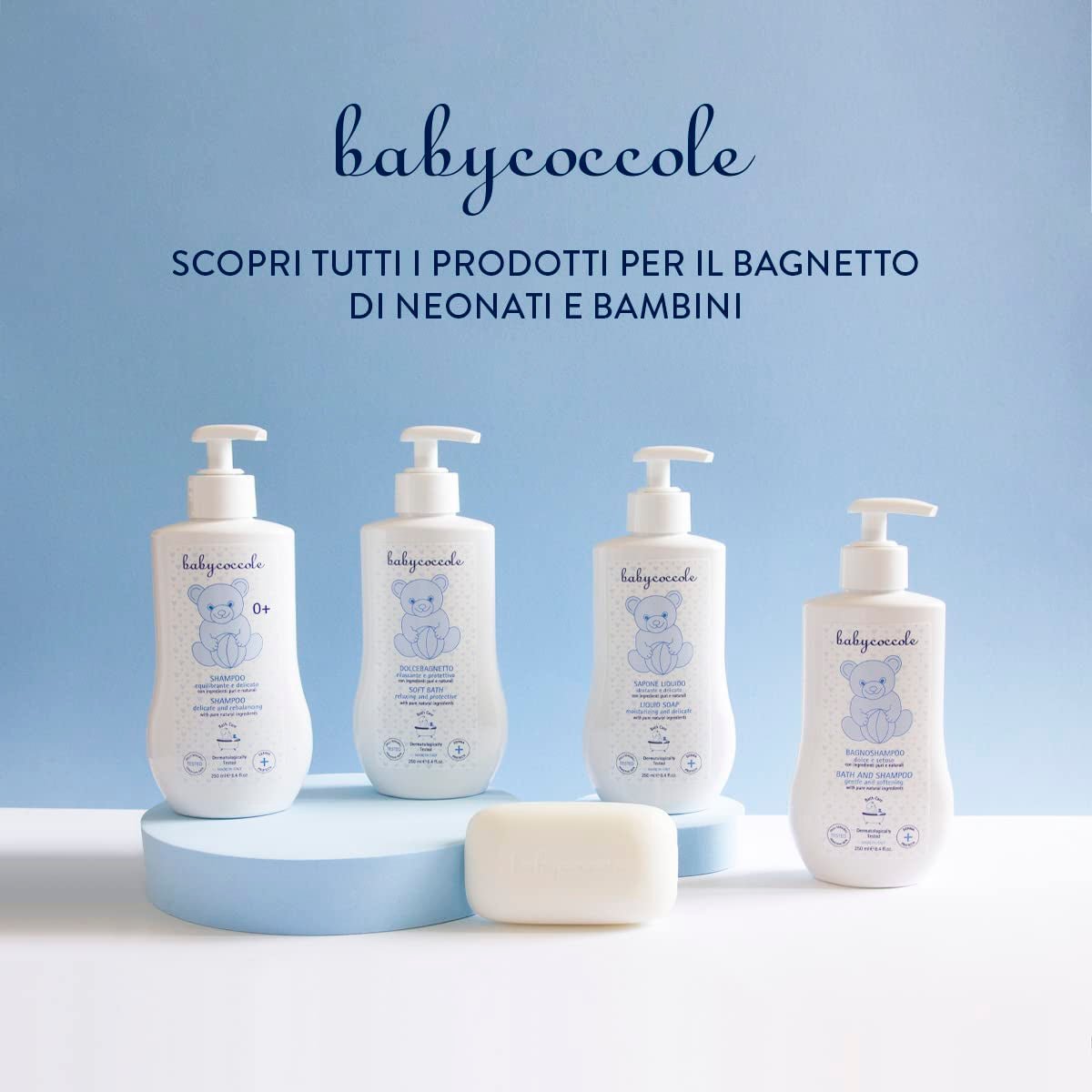 Babycoccole badeshampoo til babyer og børn, med lotusblomstekstrakter og naturlige ingredienser, til følsom hud, 250 ml Børn - Bath and Skincare Naty Shop