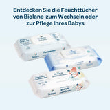 BIOLANE - Babyvådservietter med 99,9 % vand - Rent vand - Pakke med 12 x 48 (576 servietter) - Til følsom hud - Fra fødslen - Duftfri - Pleje til at skifte og rense babyer