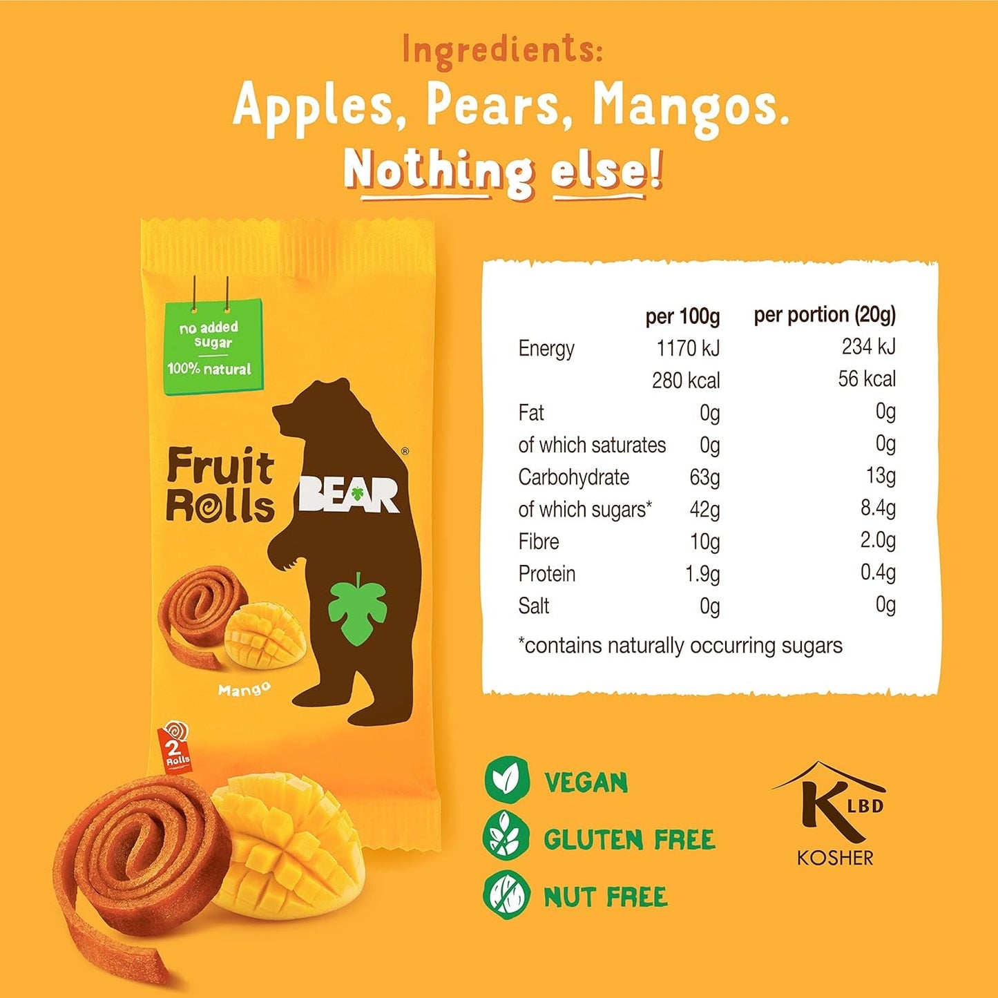 Bear Frugt Yoyo Mango 20g