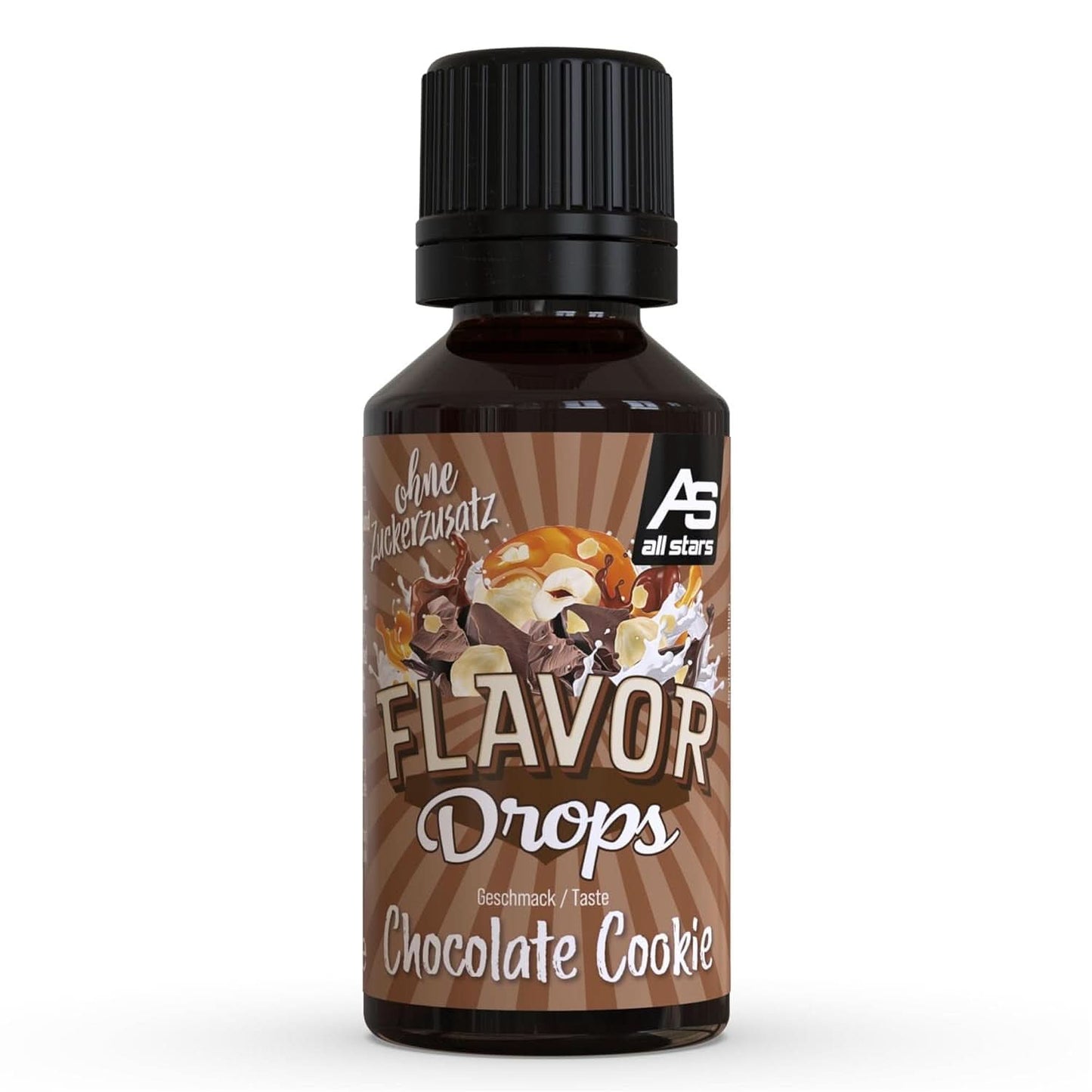 ALL STARS Flavor Drops, Flavored drops uden tilsat sukker og uden kalorier - Sødme og smag til mad, 30 ml Sweeteners Naty Shop Chokoladekage 30 ml