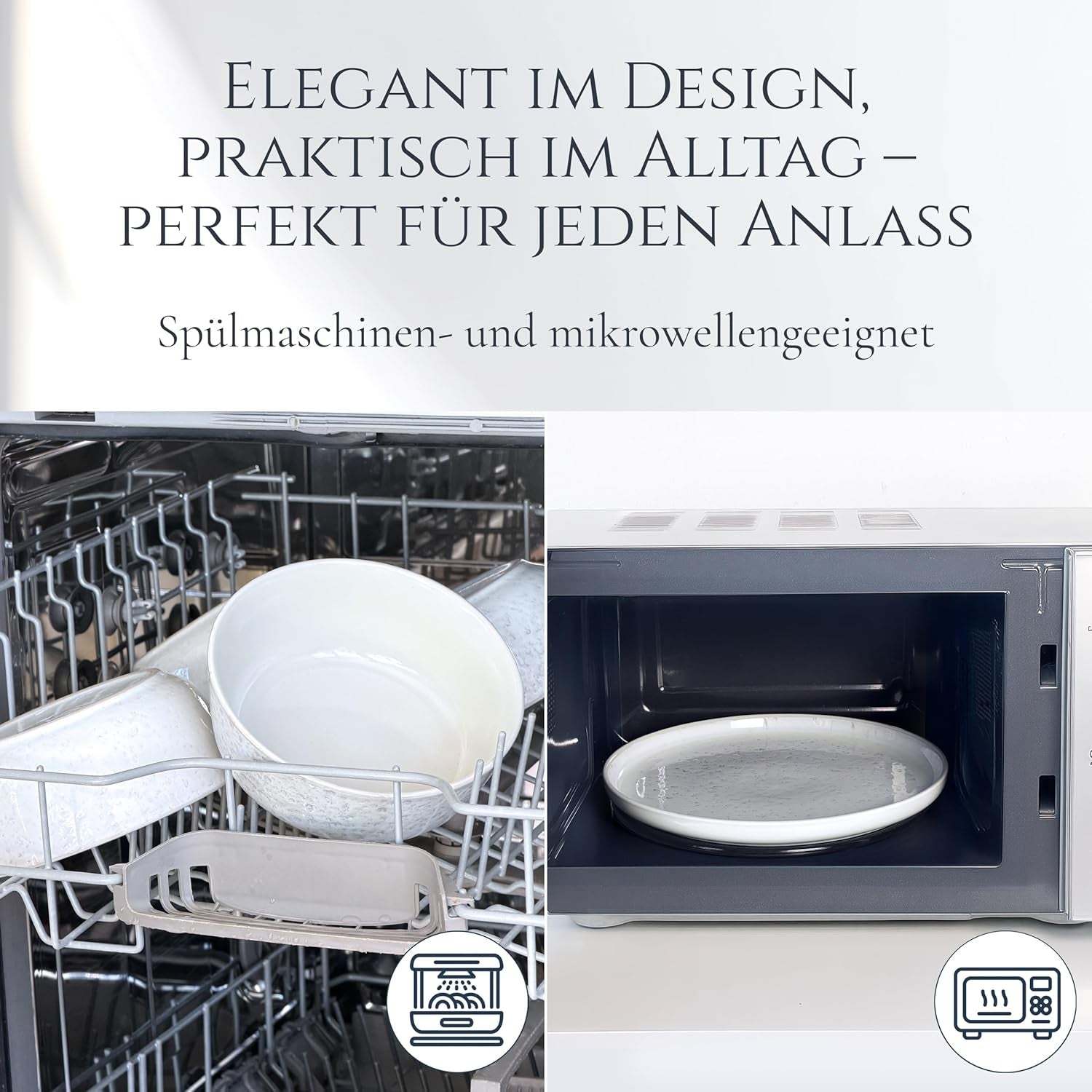 48-dele keramisk stentøjsstel til 12, Ibiza-design, TESTVINDER. Et lækkert middelhavsservicesæt af keramisk stentøj med skåle og tallerkener. Pure Living servicesæt, beige.