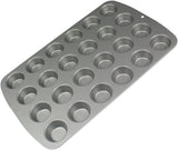 CSB111 Antihaftbeschichtete Mini-Muffinform Mit 24 Löchern Aus Karbonstahl, Edelstahl, Sølv, 39,4 X 24,6 X 2,1 Cm Forme og bakker til bagning Naty Shop