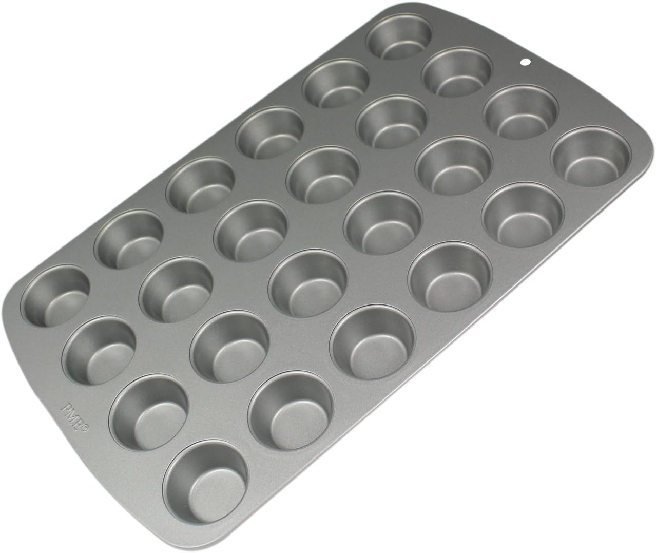 CSB111 Antihaftbeschichtete Mini-Muffinform Mit 24 Löchern Aus Karbonstahl, Edelstahl, Sølv, 39,4 X 24,6 X 2,1 Cm Forme og bakker til bagning Naty Shop