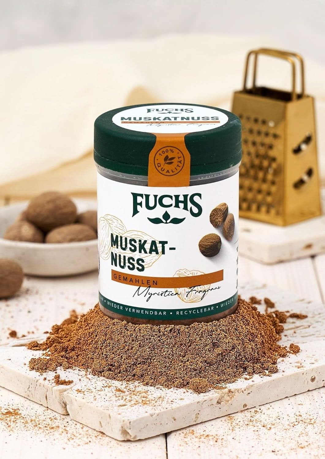 Fuchs Muskatnød, 50 gram Krydderier Naty Shop