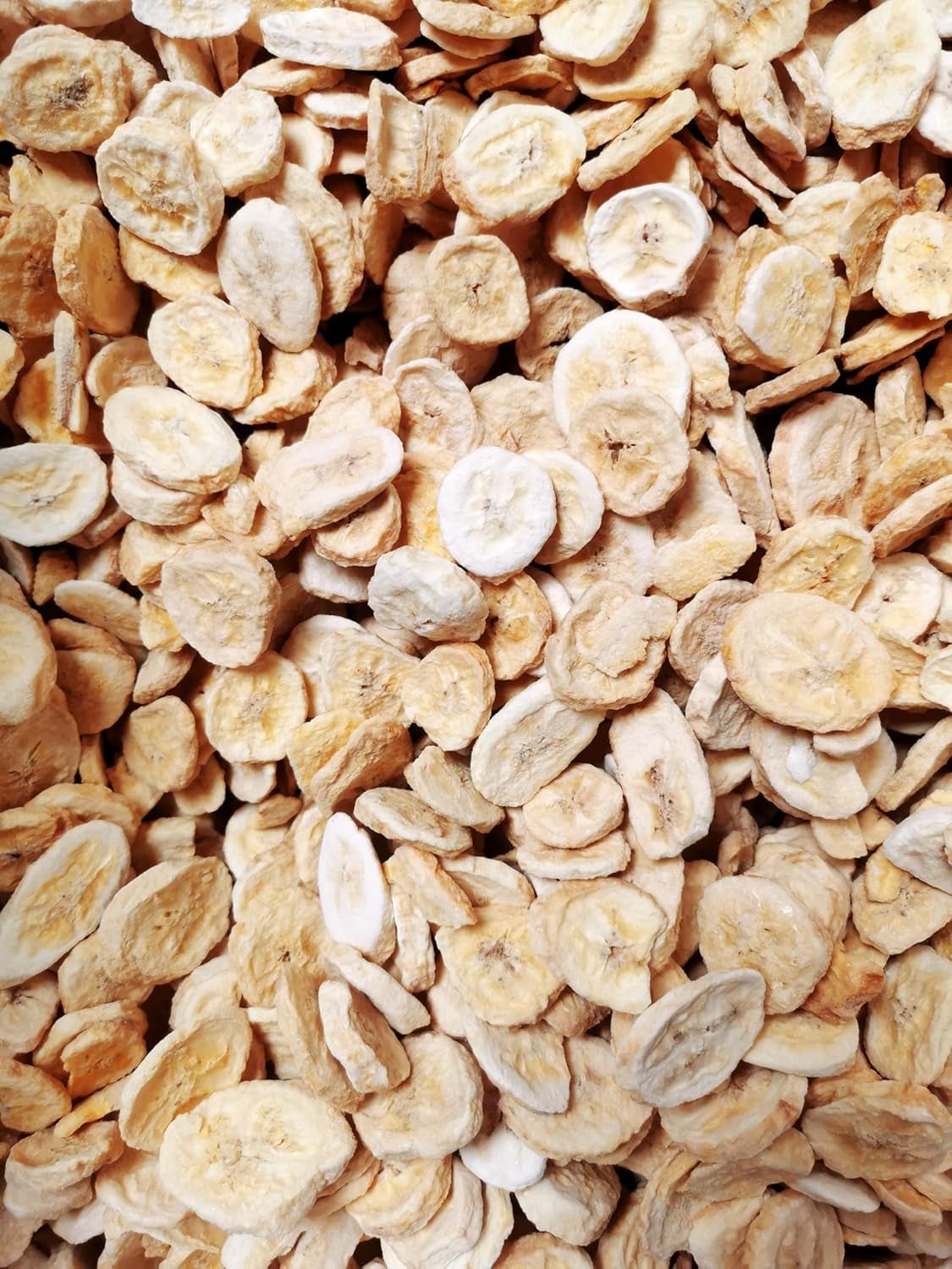 Frysetørrede bananer 150g skiver, Frysetørrede frugter uden tilsætningsstoffer Ren - 100% naturlige tørrede frugter - Tørrede bananer tørrede frugter fra Foozia Dehydrerede produkter Naty Shop