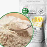 Frysetørrede bananer i pulverform | XL 300g Frugtpulver Frysetørret bananpulver | Til smoothie, bagning, kage | Frysetørret banan | Frysetørrede frugter | ZingyZoo Bananpulver Dehydrerede Produkter Naty Shop 300G