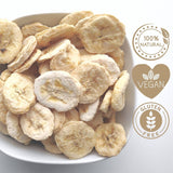 Frysetørrede bananer | Pakke 120g Tørrede bananer uden sukker | Frysetørret banan | Bananer med tørret frugt | Frysetørrede friske bananer | Frysetørrede bananskiver Naty Shop dehydrerede produkter
