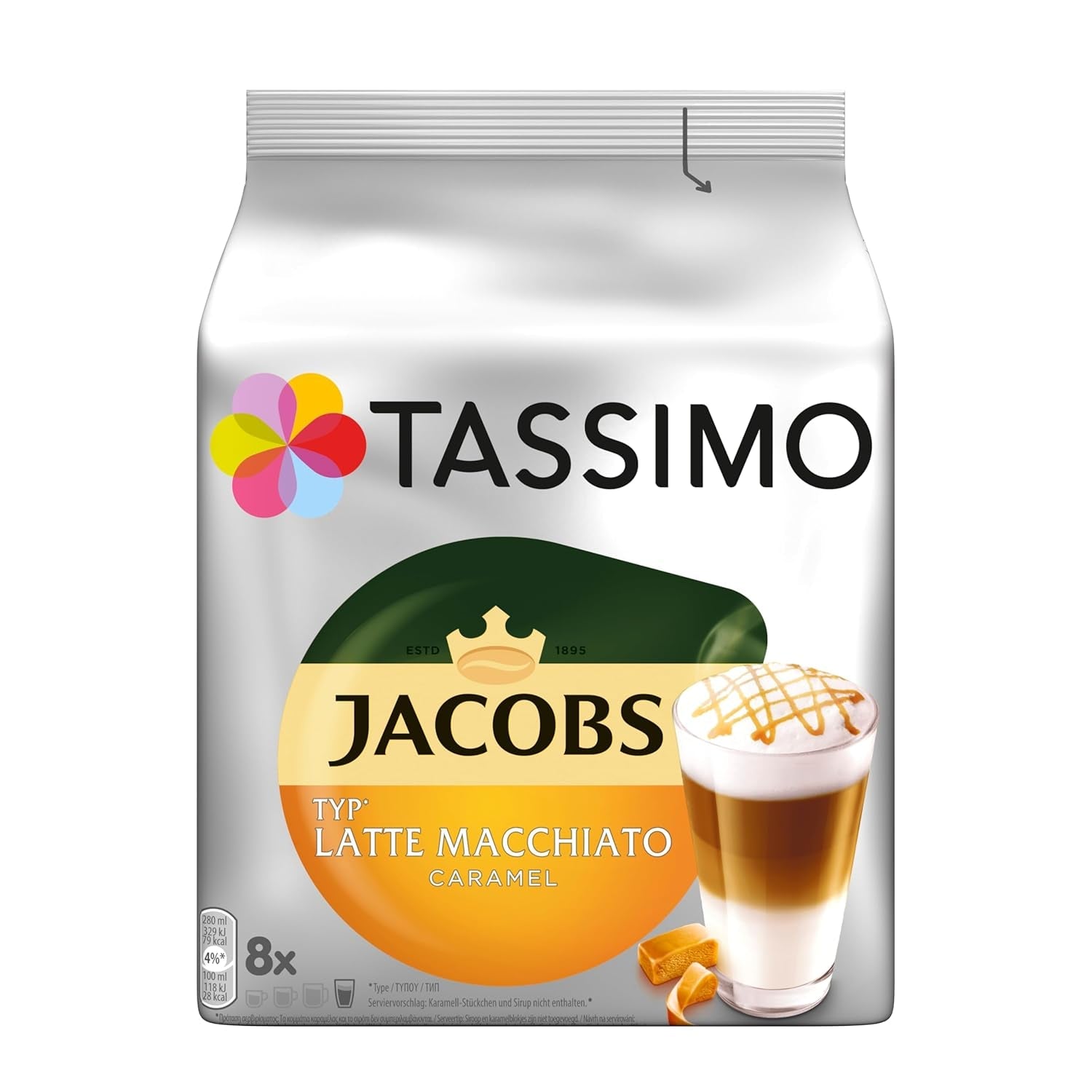 Tassimo Kapseln Probierbox, Vielfaltspakke, 64 Pads, 5 Sorten