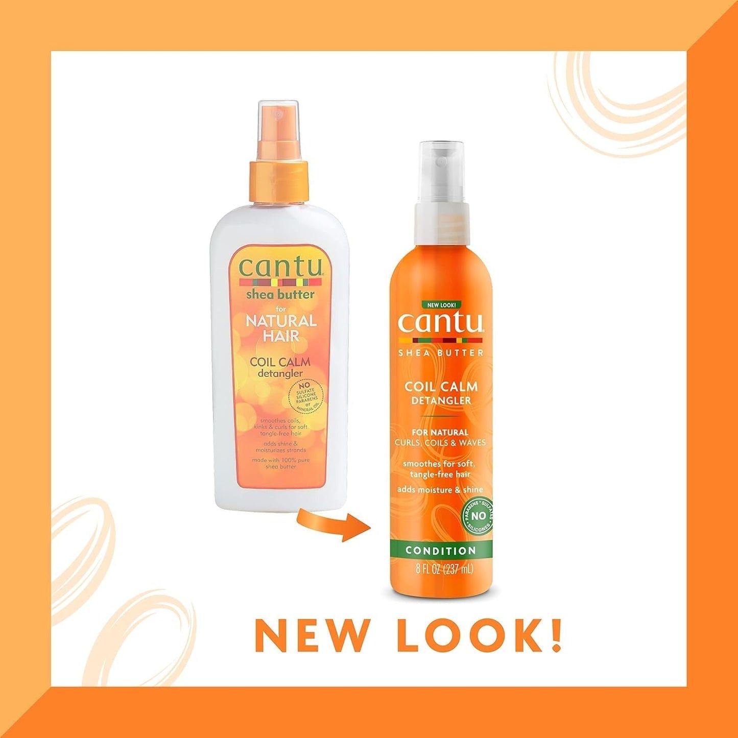 Cantu Coil Calm Detangling Spray, Shea, krøllet hår, 237ml Detangling Products Naty Shop