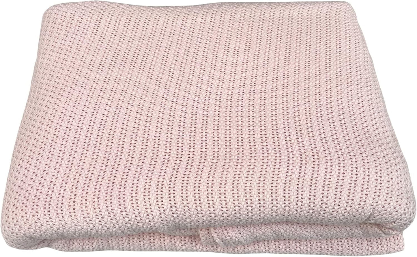 Familiesengetøj Pink celletæppe til dobbeltseng, bomuld, stort sengetæppe, vendbart, let, termisk, blødt, traditionelt celletæppe, 230 x 230 cm dyner og dyner Naty Shop