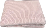 Familiesengetøj Pink celletæppe til dobbeltseng, bomuld, stort sengetæppe, vendbart, let, termisk, blødt, traditionelt celletæppe, 230 x 230 cm dyner og dyner Naty Shop