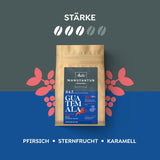 Melitta Manufaktur-Kaffee Guatemala Honning, Spezialitäten, 250g, Ganze Bohnen, Ungemahlen, Single-Origin, Sanfte Trommelröstung, Geröstet i Tyskland, Stärke 3
