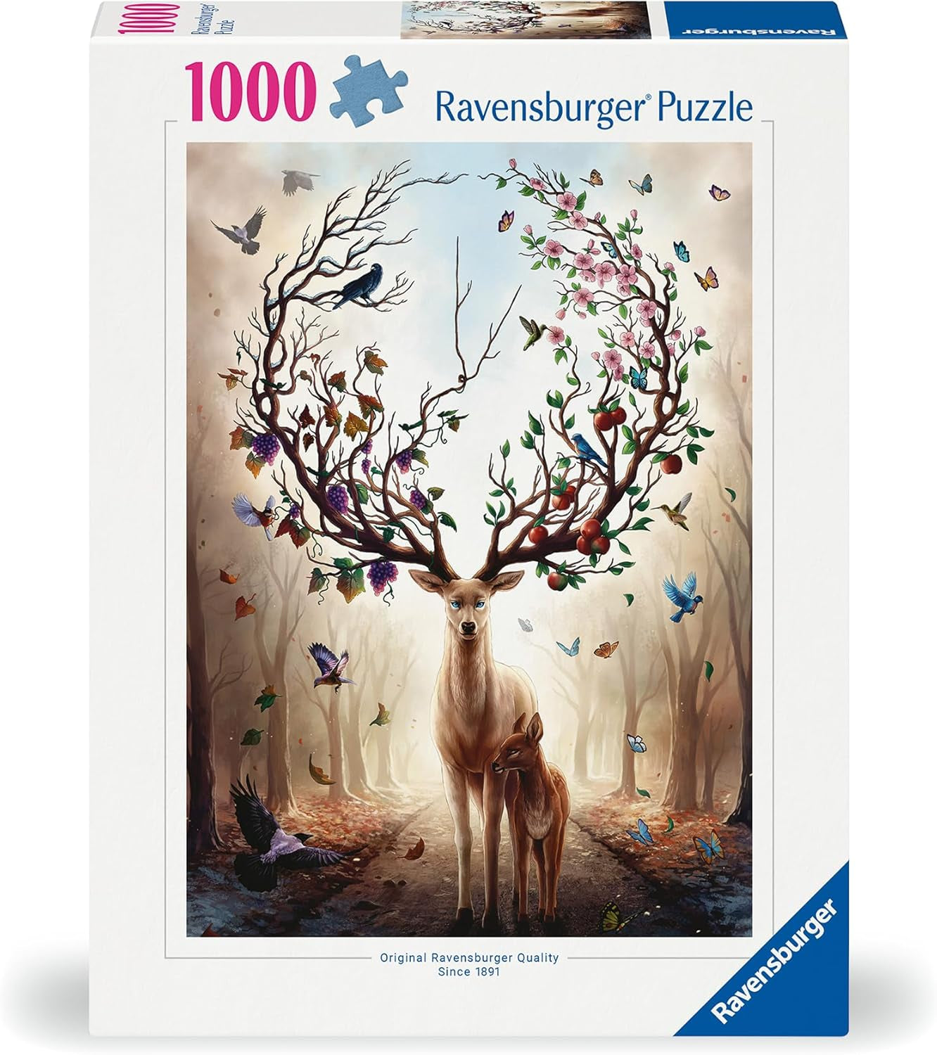 Ravensburger Puslespil 12000459 - The Magic Deer - 1000 brikker puslespil til voksne og børn fra 14 år, hjortepuslespil Puslespil Naty Shop