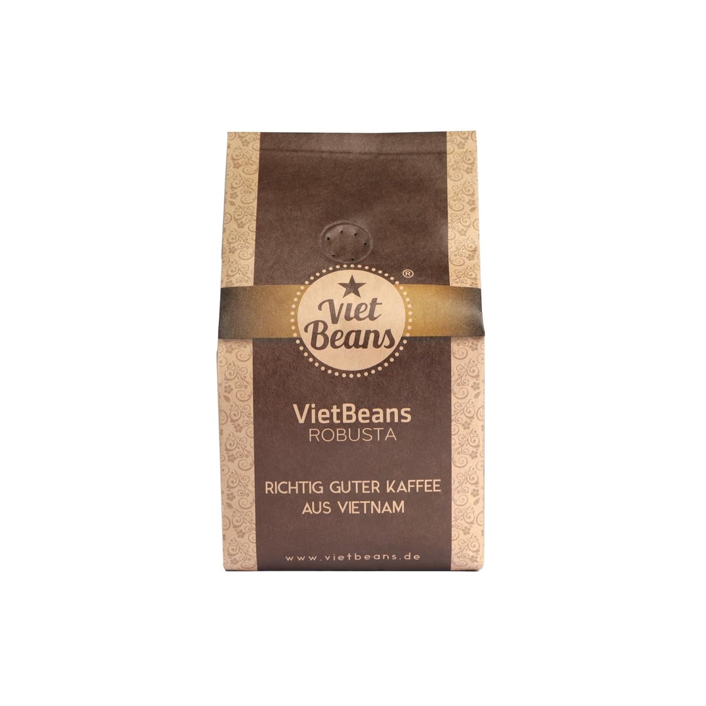 VietBeans 100% Robusta – Ganze Bohne – Kaffespezialität aus Vietnam – Kräftig og würzig – 250g