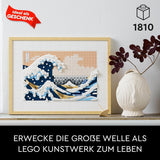 LEGO 31208 Art Hokusai - The Great Wave 3D japanske vægdekorationer Håndværkssæt Indrammet havlærred Voksenhobbyer DYI Hjemmekontordekorationer Byggesæt Besuche den LEGO-Store