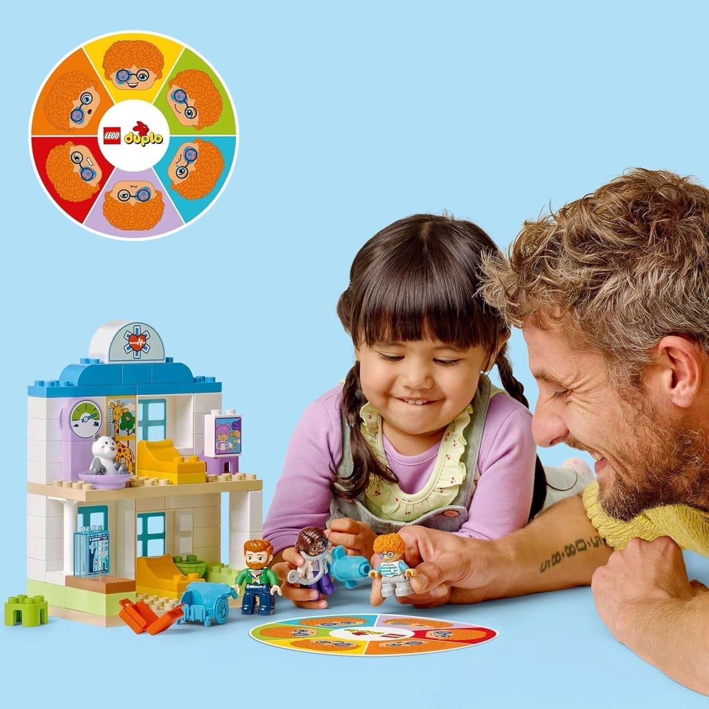 LEGO DUPLO Town Første besøg hos lægen, byggelegetøj, legesæt til fremme af finmotorik, gave til småbørn 2 år, pædagogisk legetøj, hospitalsrollespil 10449 byggesæt Besuche den LEGO-Store