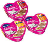 Vitakraft Poésie Création, Tender Selection, Våd kattefoder, Våd kattefoder i sauce, med kylling, med kalkun, med oksekød, uden tilsat sukker og korn (1 pakke á 6 x 85g)