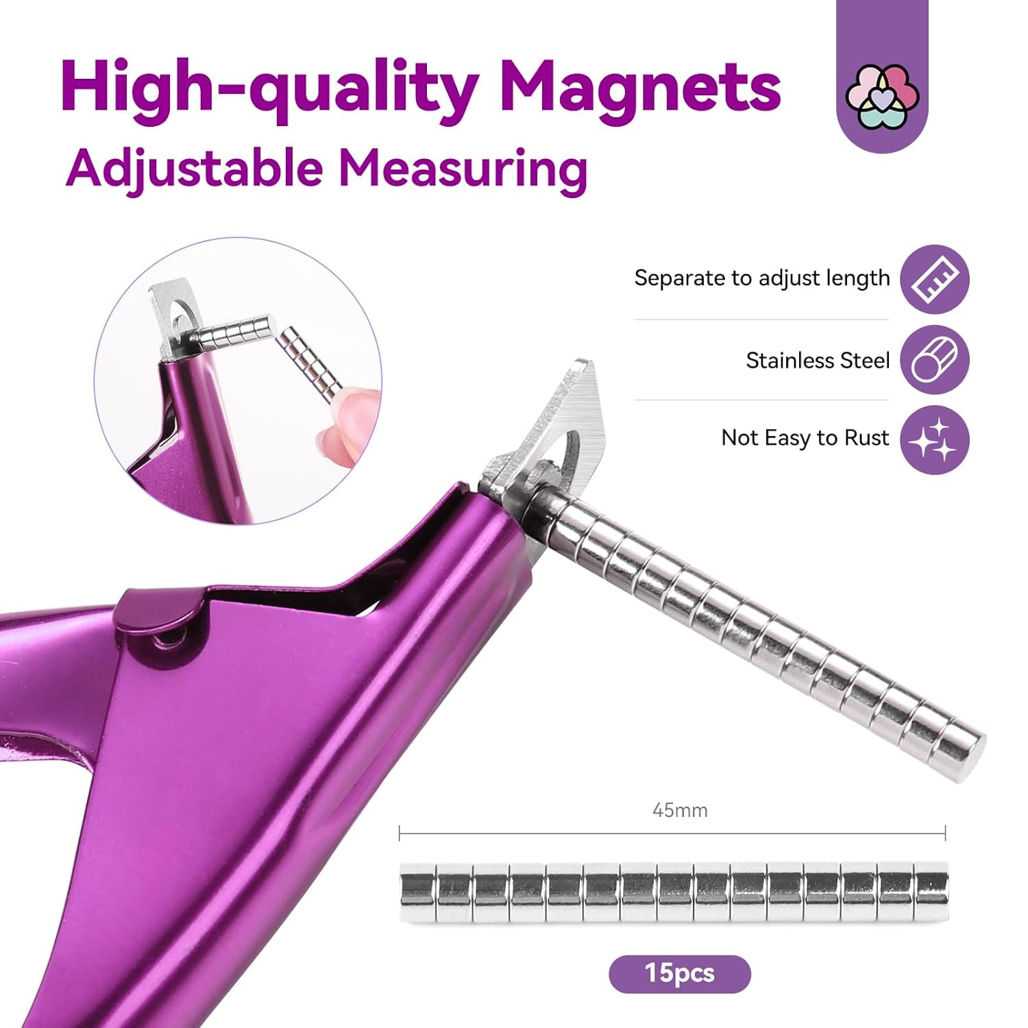 Saviland negle manicure cutter med 15 magneter, gel negle negle trimmer manicure negle cutter til kunstige negle Gel negle Akryl negle kunstige negle (rød rød)