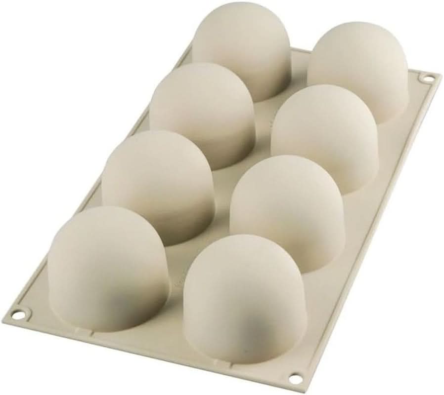 Silikomart, Form til Tartufo silikonekager, 8 enkeltporte, Ø 62 H 52 mm Køkken Naty Shop
