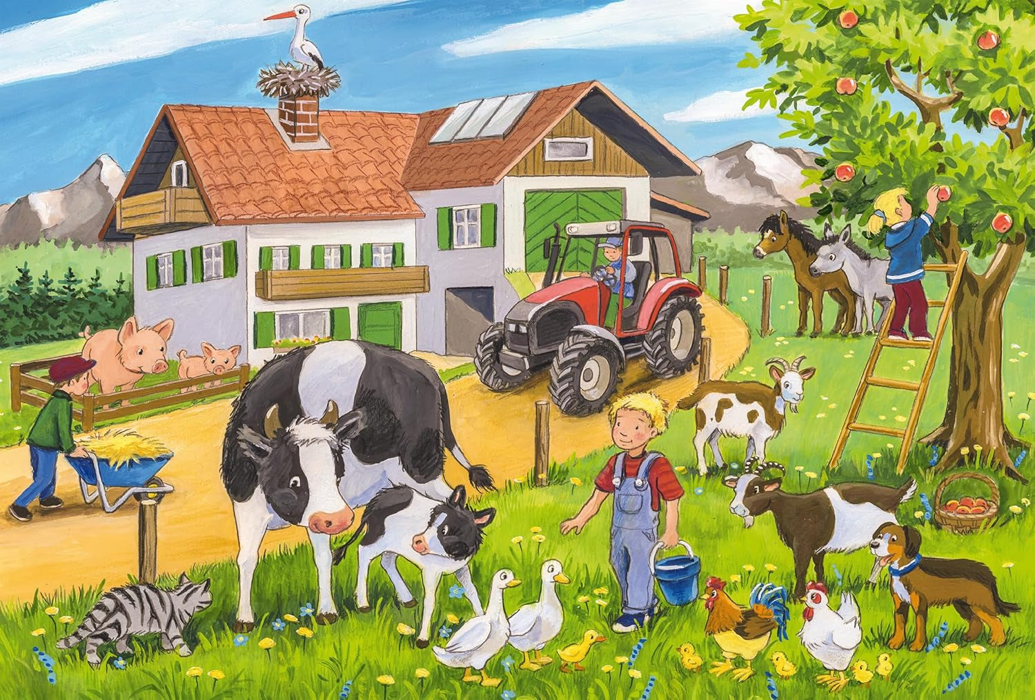 Schmidt Spiele 56216 puslespil til børn, 3X24 brikker Puslespil Naty Shop
