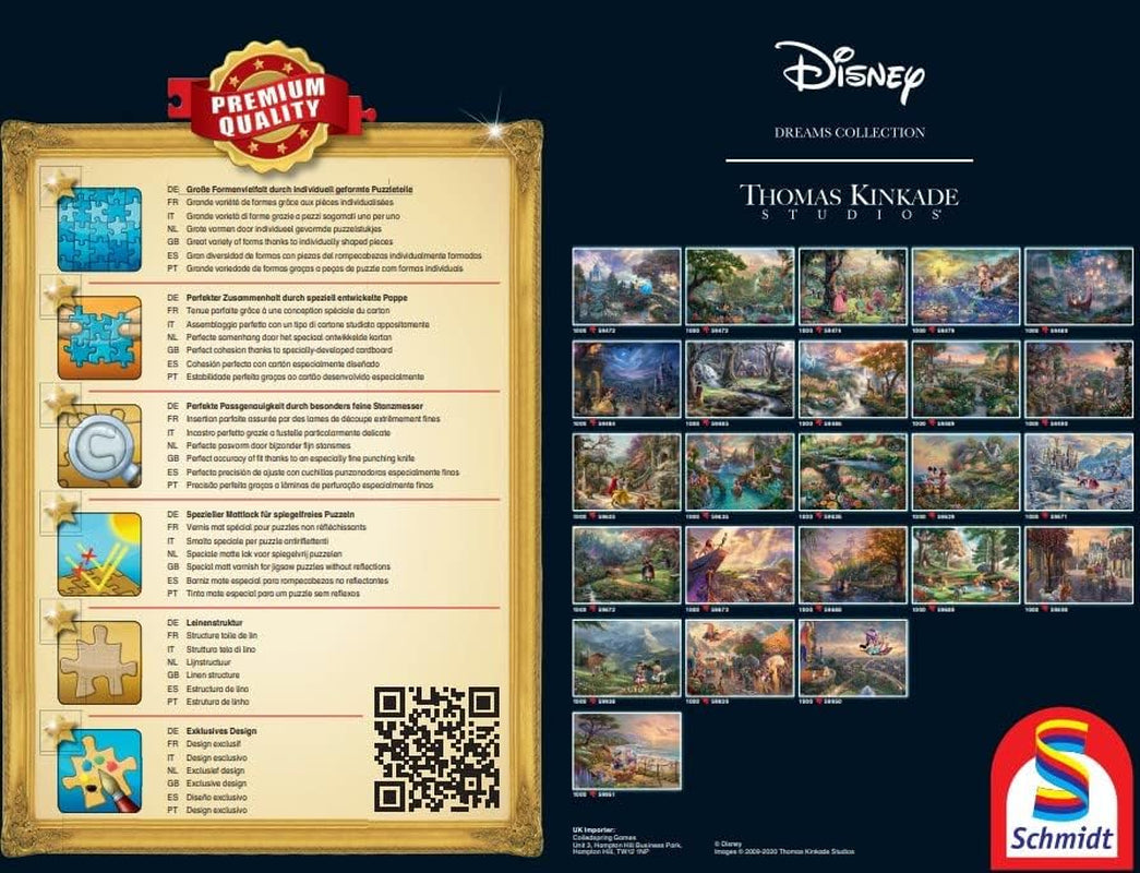 Schmidt Spiele 57371 Thomas Kinkade, Disney, Mickey & Minnie, Dream Collage 2, puslespil 2000 brikker Puslespil Naty Shop