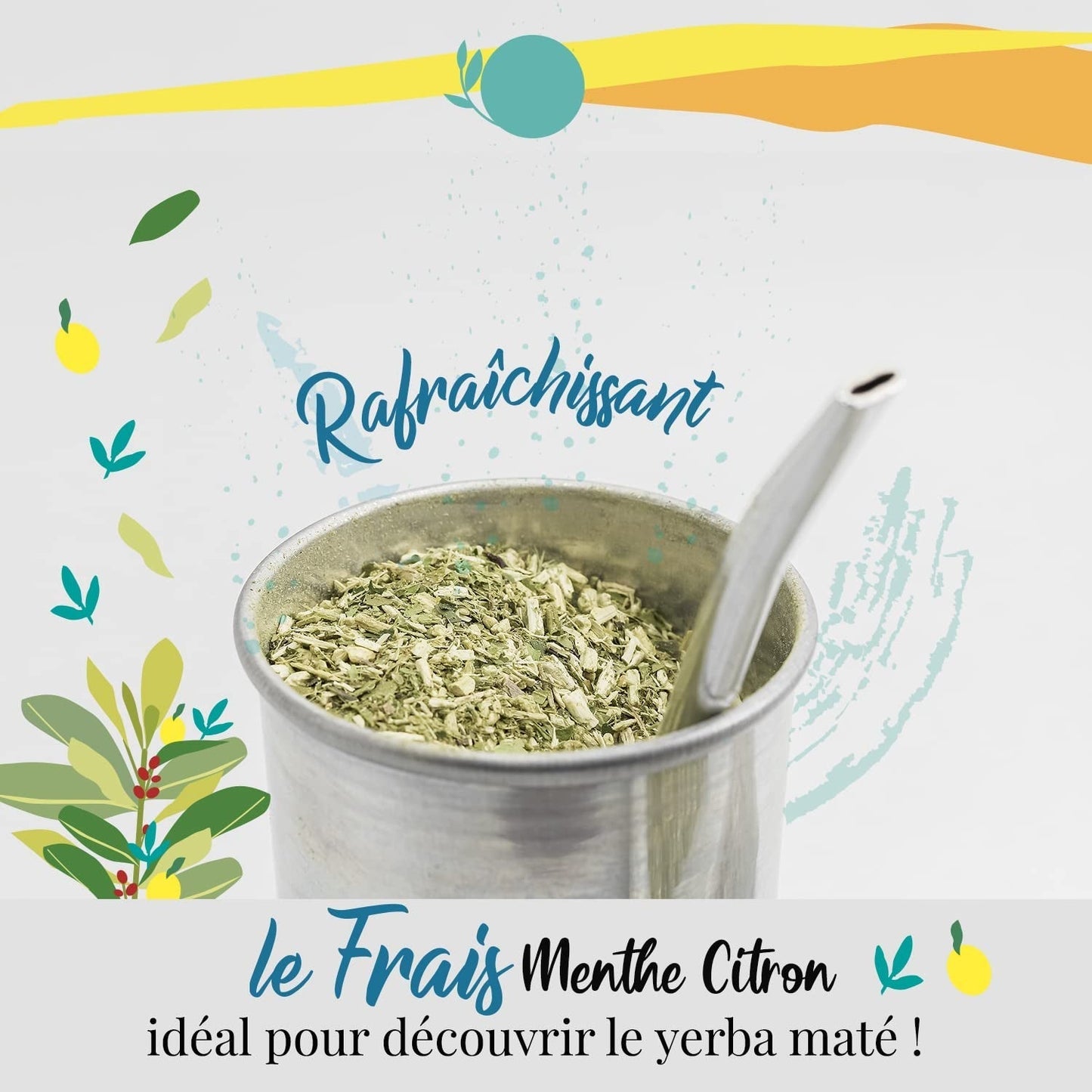 ORIGEENS BIO YERBA MATE MED MYNTE OG CITRONE 200 G - Friskhed I Uristet Bio Yerba Mate, blade, uden stængler og støv