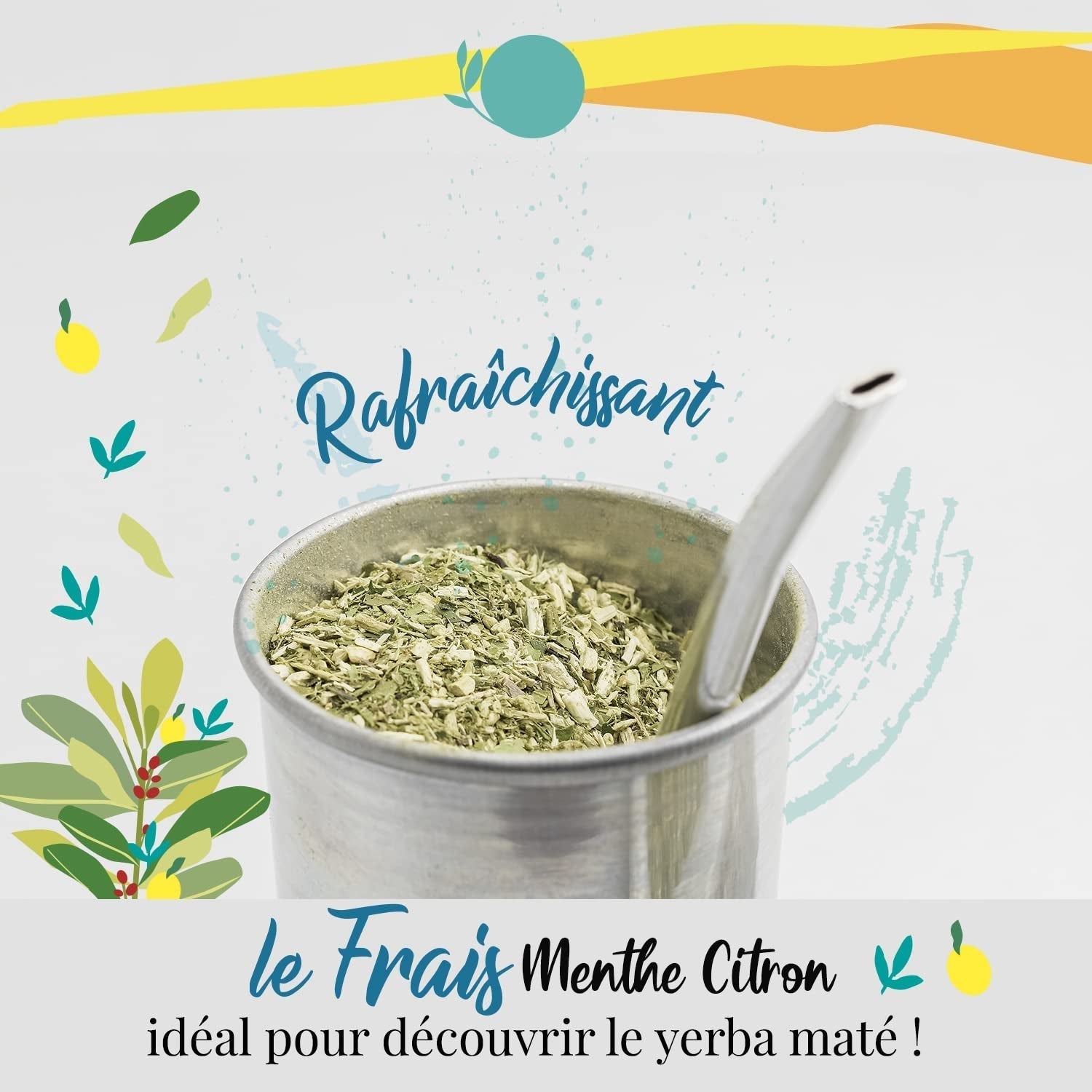 ORIGEENS BIO YERBA MATE MED MYNTE OG CITRONE 200 G - Friskhed I Uristet Bio Yerba Mate, blade, uden stængler og støv