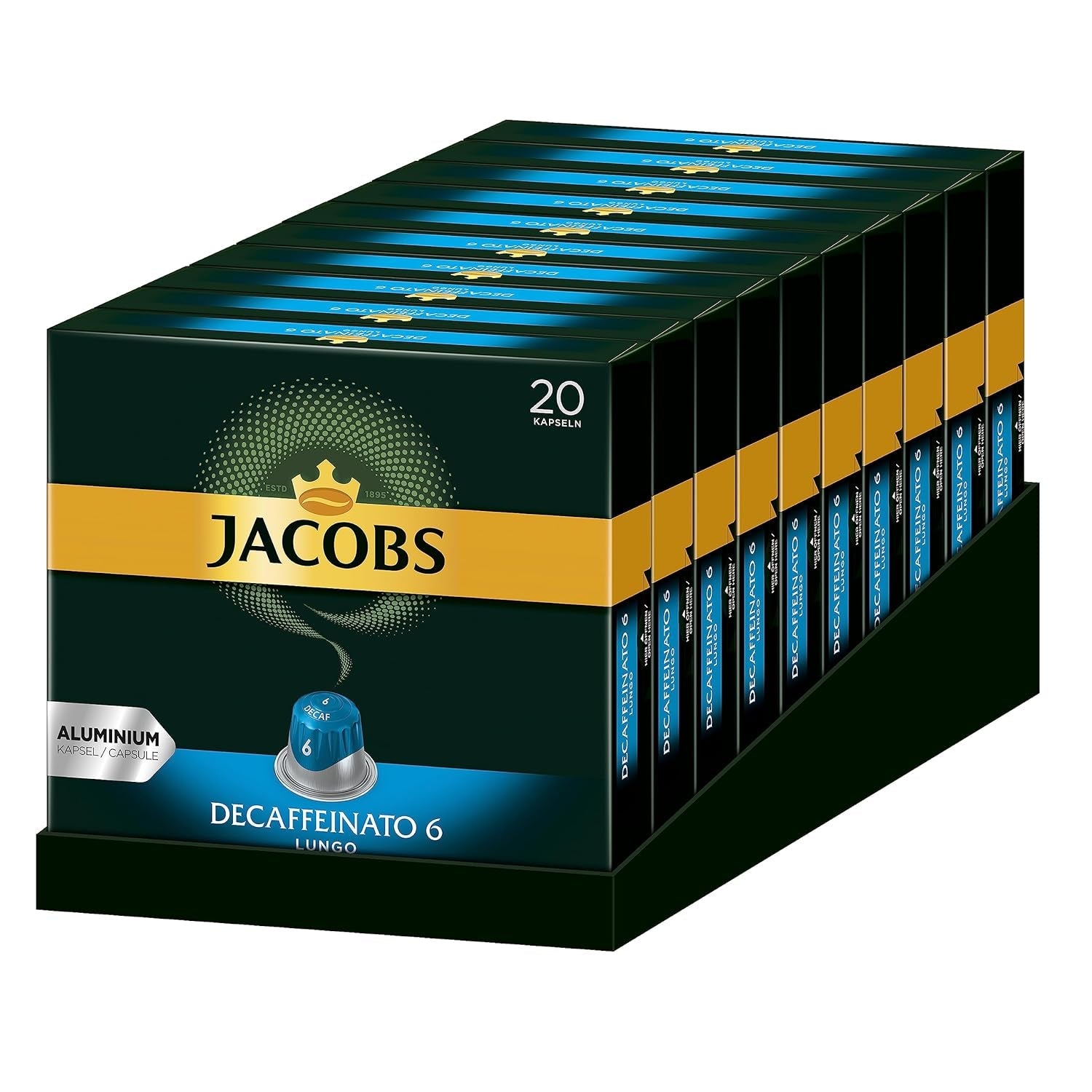 Kaffeekapseln Lungo Classico (nur für kurze Zeit) Megapack XXL & Kaffeekapseln Lungo Decaffeinato- Intensität 6-200 Nespresso-kompatibel Kapsel, 10er Pack, 10 x 20 Getränke