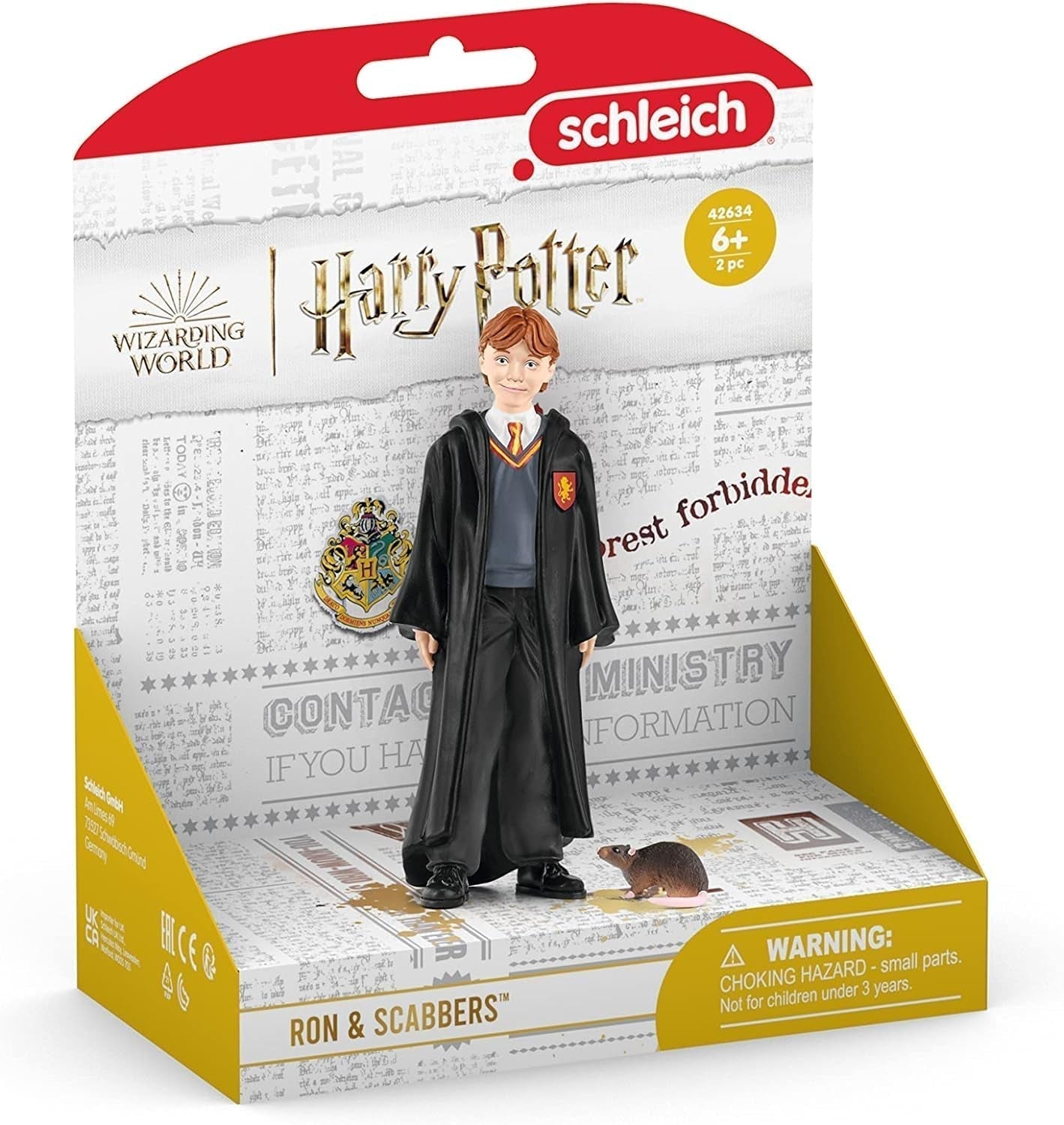 Schleich 42634 Ron Weasley & Skulls, fra 6 år, Harry Potter - legefigur, 4 X 2 X 10 cm Actionfigurer Naty Shop