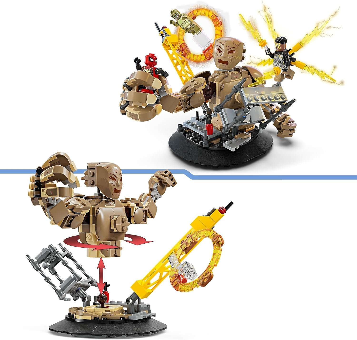 LEGO Marvel Spider-Man vs. Sandman: Showdown Superheltelegetøj med figurer inklusive firben og elektrorollespil Byggelegetøj Gave til actionentusiast drenge og piger 76280 Byggesæt Besuche den LEGO-Store