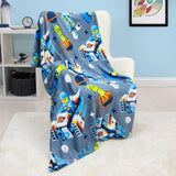 Character World Official Lego® City Fleece-tæppe, Superblødt, Varmt Blåt Throw, Cityspace Design, Perfekt til soveværelser, camping og sove, 100 X 150 Cm senge og tæpper Besuche den Character World-Store