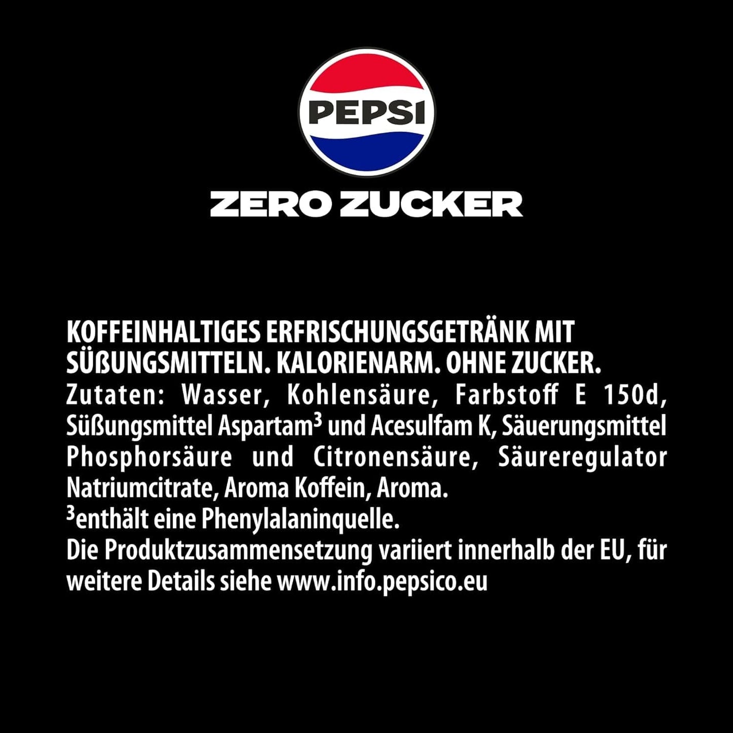 Pepsi Zero Sugar, Sodavand uden sukker fra Pepsi, uden kalorier, sæt 6 x 1,75 liter Alkoholfri drikke Naty Shop