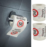 Sæt med 4 toiletpapir "Tillykke med 40 års fødselsdagen" │40 års fødselsdag 24 meter 2-stoffer 180Gr/Qm │ Toiletpapir motiv toiletpapir (4 X toiletpapir 40)