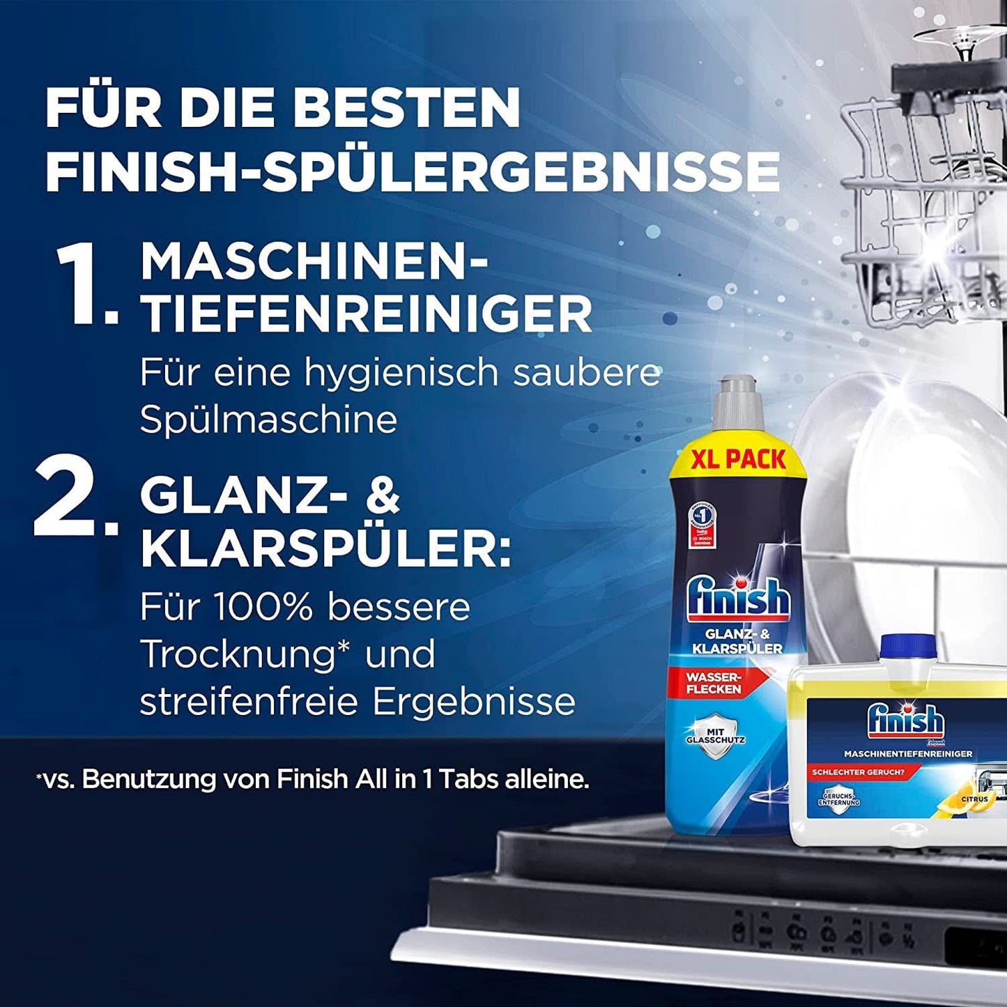 Finish Deep Machine Cleaner Citrus - flydende maskinrens mod kalk og fedt til en ren opvaskemaskine - Naty Shop økonomipakke
