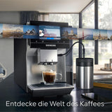 Automatisk espressomaskine Siemens EQ700 classic TP715D01, app-kontrol, koldbryggning, intuitiv touch-display, op til 10 individuelle kaffekreationer som favoritter, automatisk damprensning, 1500 W, sølvgrå