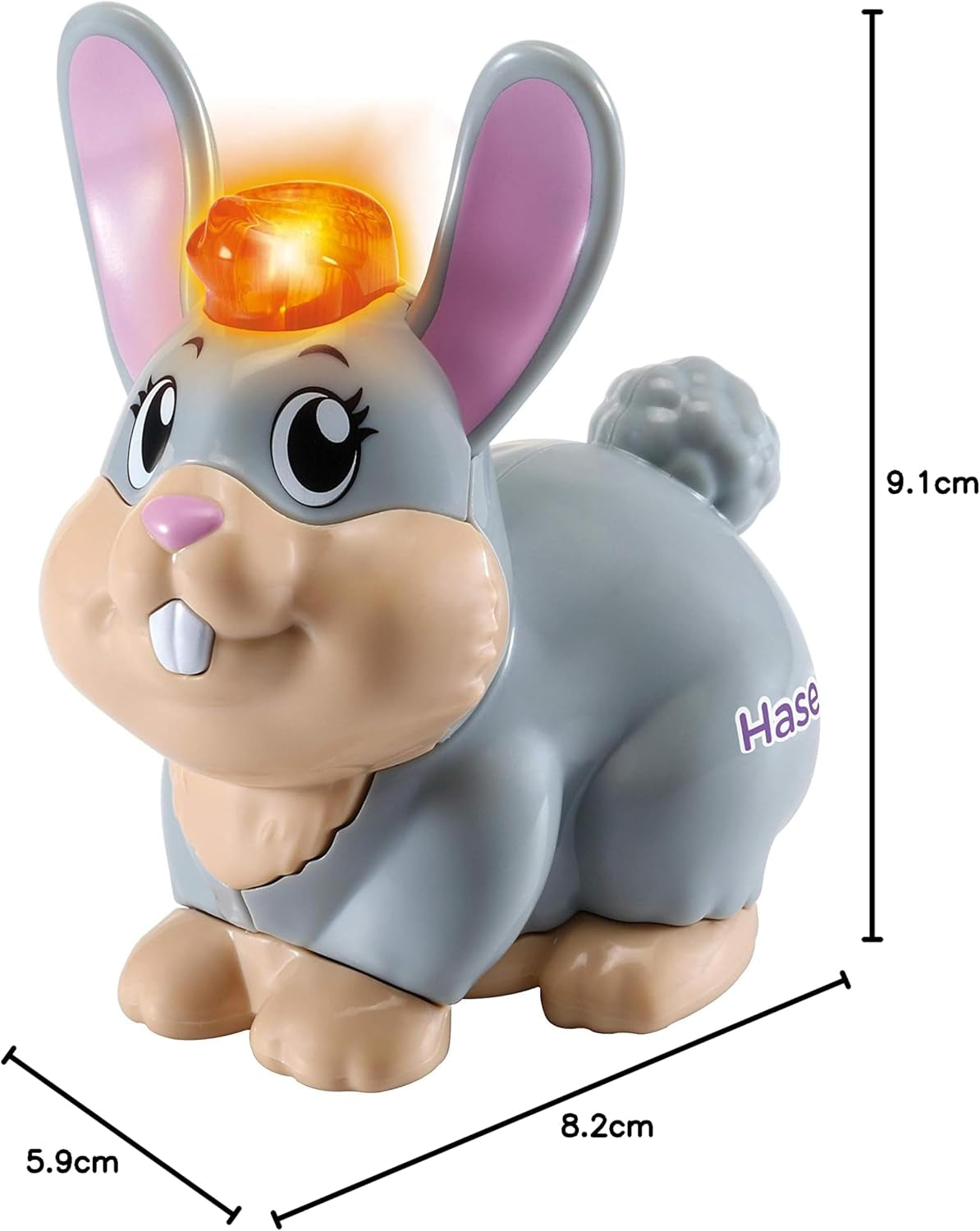 Vtech Tip Tap Babydyr - Kanin - Interaktivt legetøj med lys og musik til fantasifuld rolleleg - For børn i alderen 1-5 år Bebe Toys Naty Shop