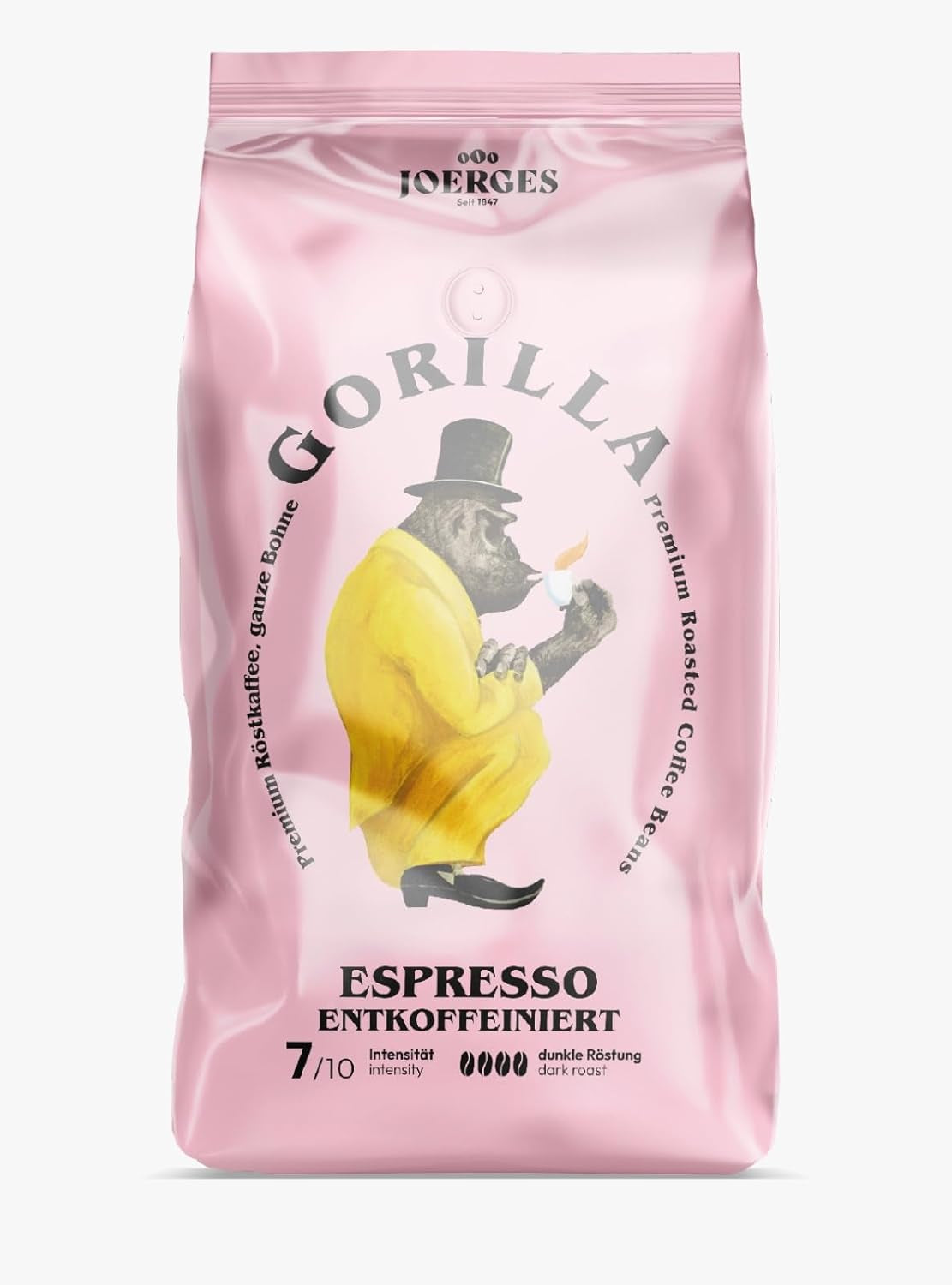 Espresso GORILLA 1000g koffeinfri, hele bønner