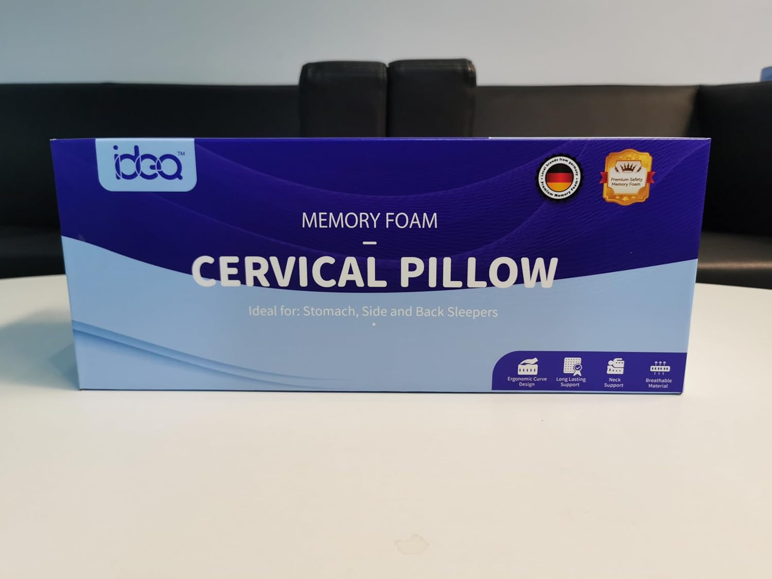 Nakkesmertepude, Ergonomisk ortopædisk Nakkepude, Side Back Abdominal Memory Foam Pude, Anti Snorken Pude til Mænd Kvinder (62 * 34,5 * 12/8CM) Cervikal Ortopædiske Puder Naty Shop