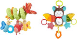 SIGIKID 42249 Aktiv spiralsommerfugl Baby Activity On Tour pigelegetøj anbefales fra fødslen flerfarvet Bebe Toys Naty Shop Pack med flagermus Multicolor