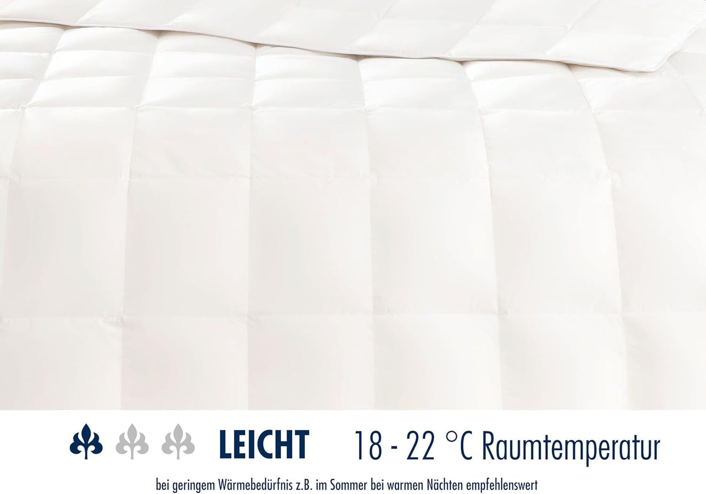 Irisette Nora dundyne Let sommerdyne med 100% bomuldsbetræk, 100% klasse I dunfyld, 135 X 200 cm, Øko-Tex certificeret, produceret efter den tyske kvalitetsstandard Dyner og dyner Naty Shop