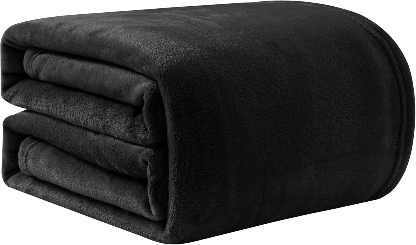 Good Nite Hyggeligt Tæppe Fluffy Blanket Sengetæppe Sofatæppe XL Living Blanket Fleece Tæppe 150X200Cm Sort Blødt Varmt Tæppe Fluffy Blanket Senge og tæpper Good Nite Sort 150X200Cm