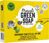 Marcel'S Grøn Sæbe Opvaskemaskine Tabs Alt-i-En - Grapefrugt & Lime - 25 stykker Køkkenopvaskemidler Naty Shop
