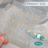 2 Stück Selbstklebende Nagelsticker Mit Muscheleffekt, Vierstrahlstern Und Goldfisch Design, Nagelaufkleber Für Fingernägel, Nail Art Zubehör Für Gelnägel