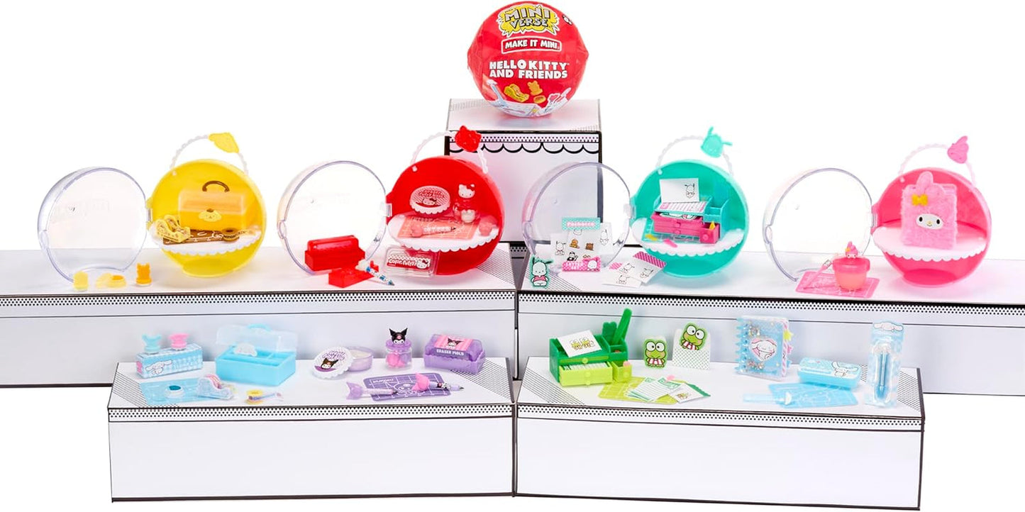 Miniverse MGA Make It Mini Hello Kitty and Friends Series 3 - Mini Samlerobjekter, Sanrio, Retro Replicas Paperery, Crafts, DIY, til samlere og børn fra 8 år og opefter