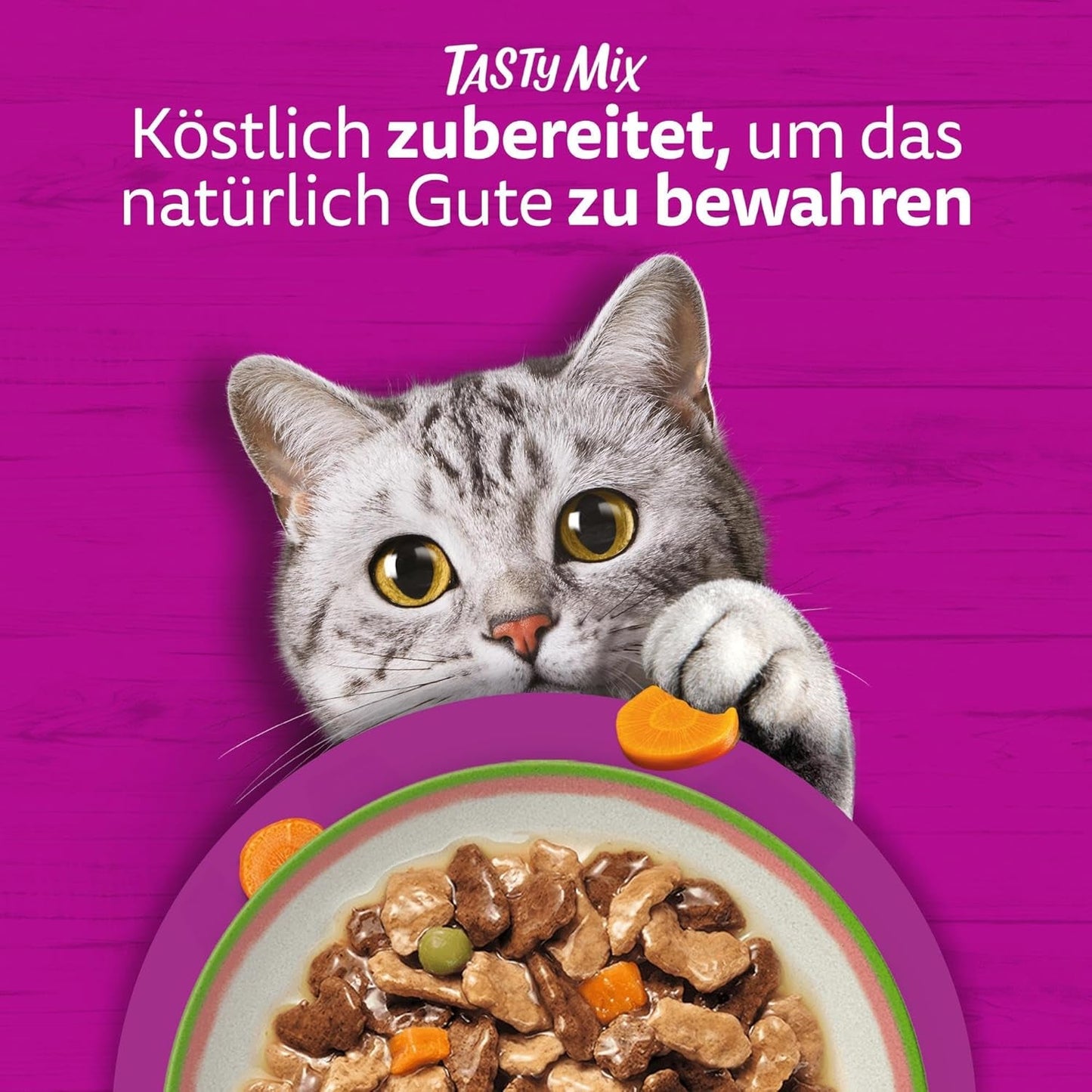 WHISKAS SMÆGENDE MIX Nassfutter i Sauce für Katzen 40 x 85g Chef's Choice